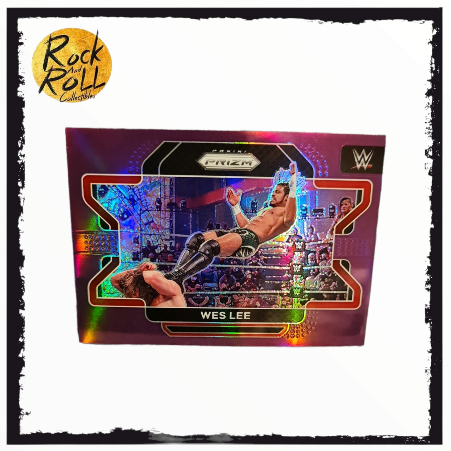 2022 Panini Prizm WWE Purple Prizm /149 Wes Lee #14