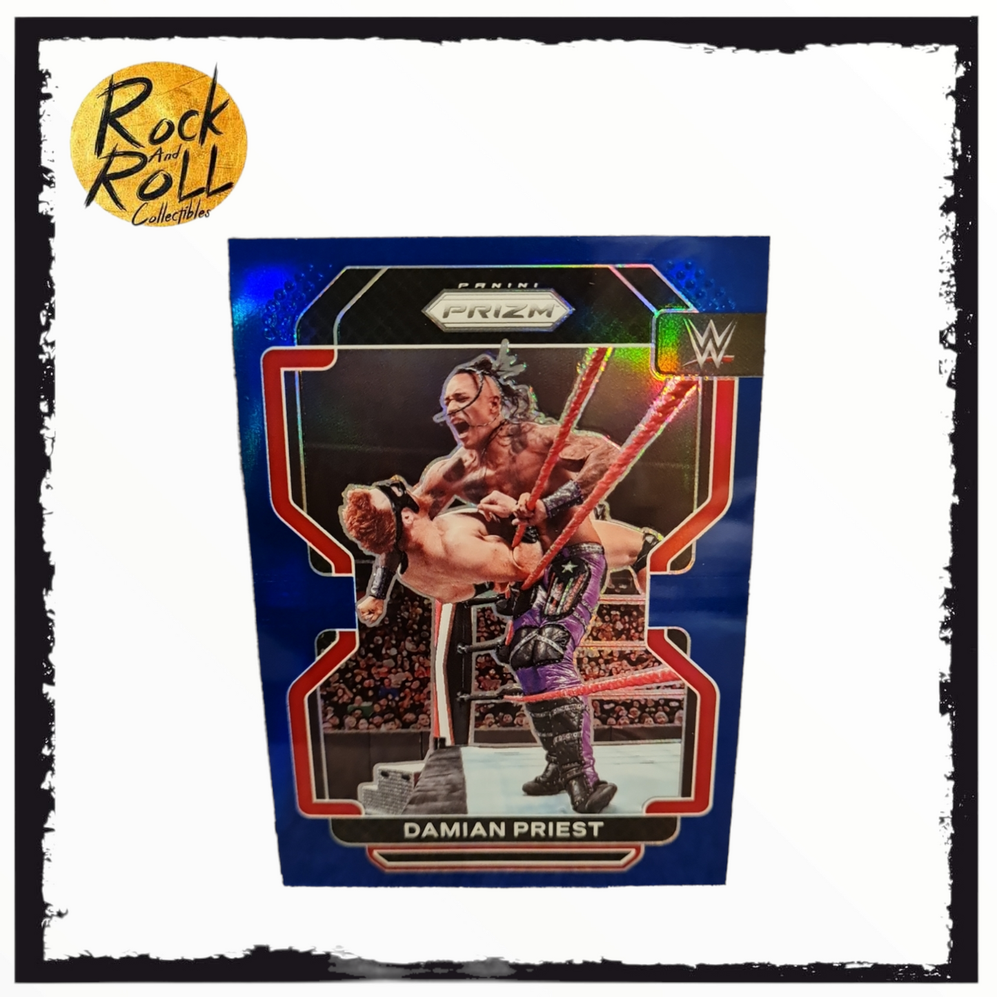 2022 Panini Prizm WWE Blue Prizm /199 Damian Priest #101