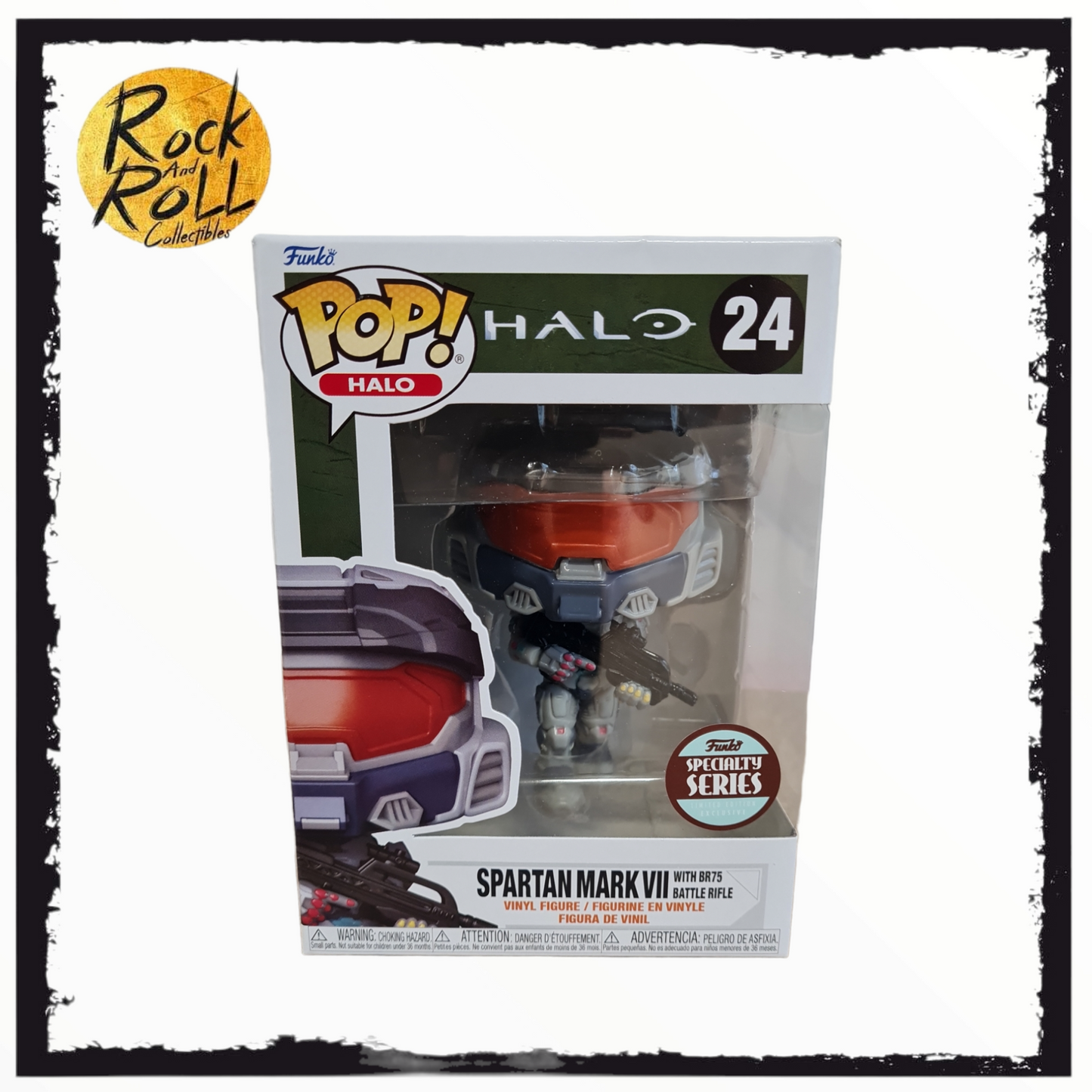Halo - Spartan Mark VII (With BR75 Rifle) Funko Pop! Vinyl #24 Specialty Series