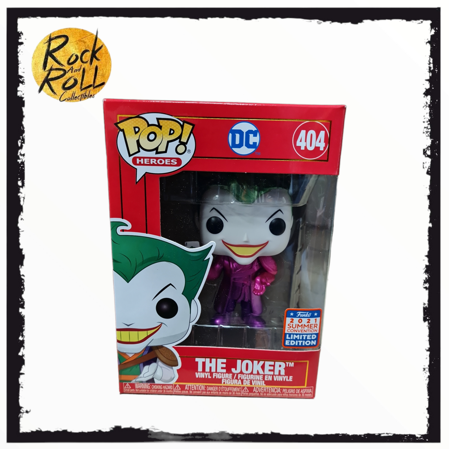 DC - The Joker Pink/Purple Metallic Funko Pop! Vinyl #404 2021 Summer Convention.