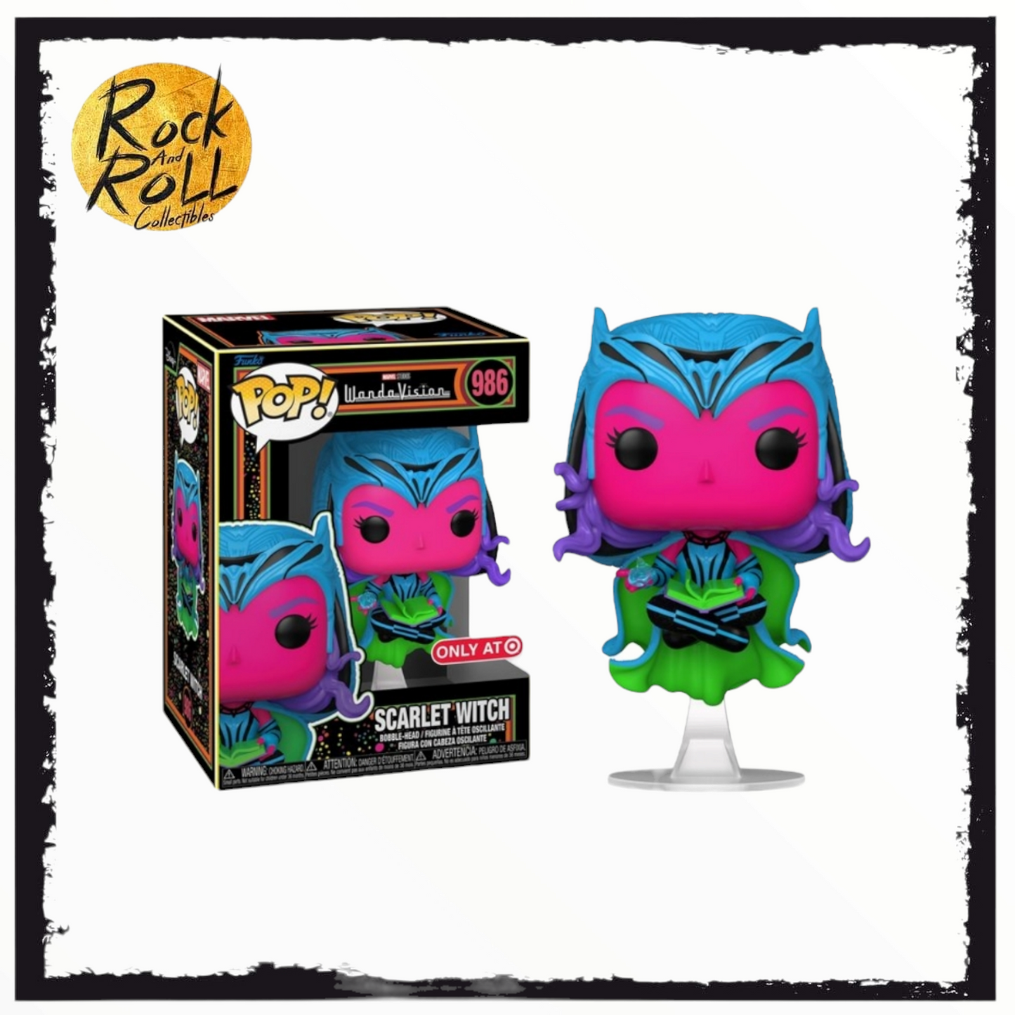 Wandavision - Scarlet Witch Blacklight Funko Pop! Vinyl #986 Target Exclusive