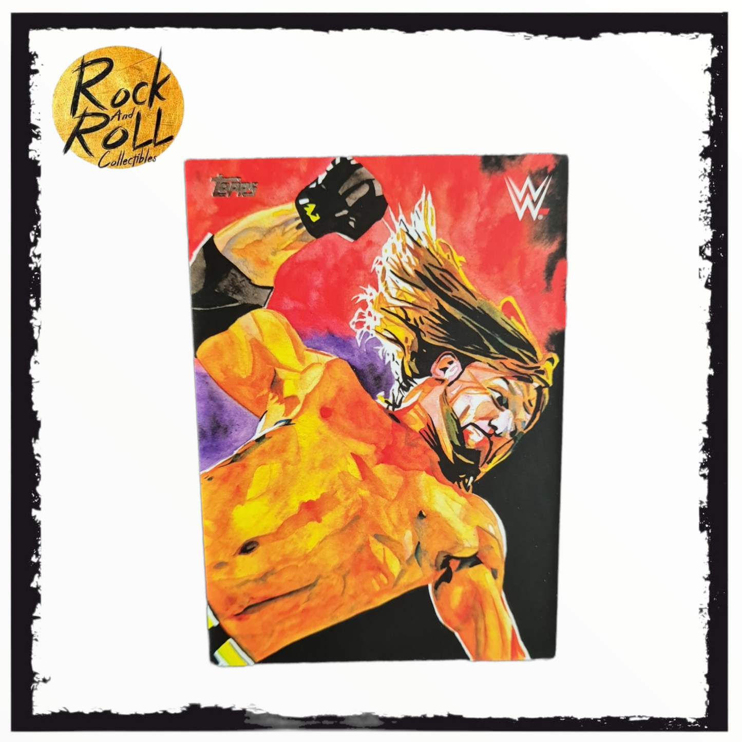 AJ Styles 2021 Topps WWE Undisputed Rob Schamberger Art Card RS-1