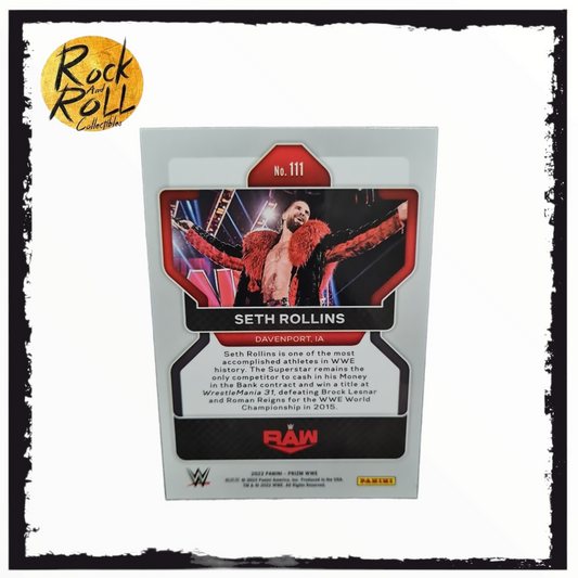 2022 Panini Prizm WWE Seth Rollins Base #111 Silver Prizm