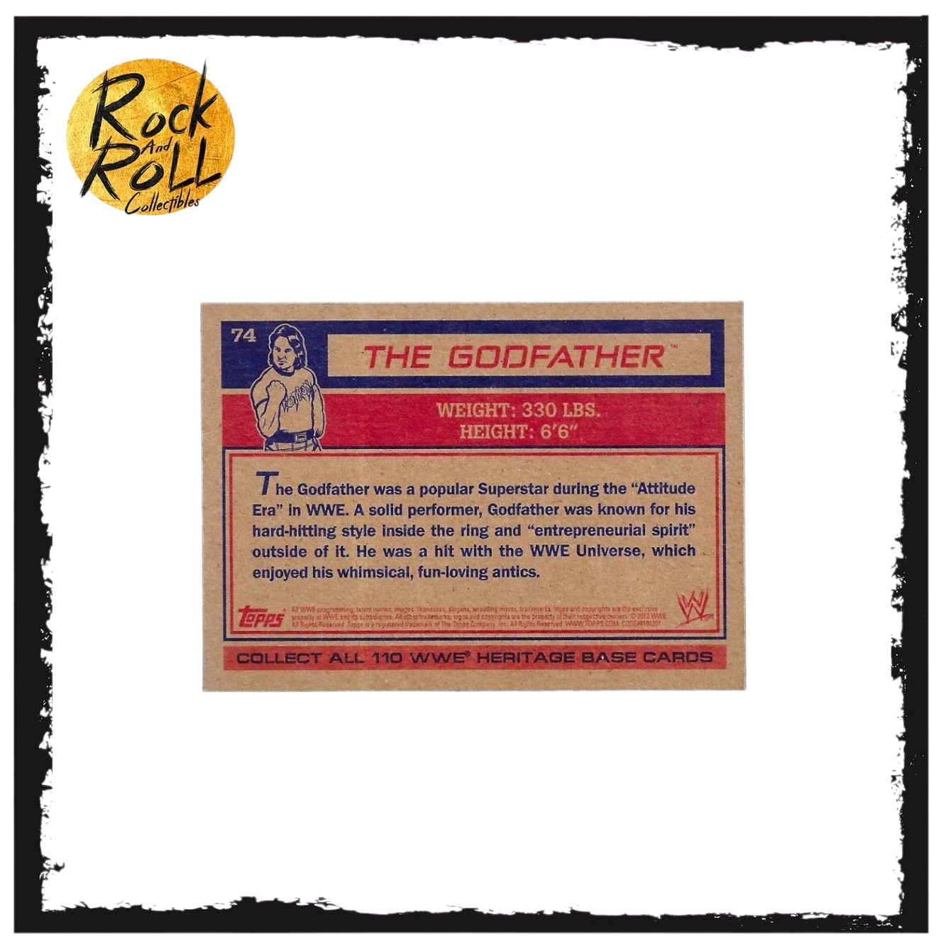 WWE 2012 Heritage Base Card 74 The Godfather LEGENDS