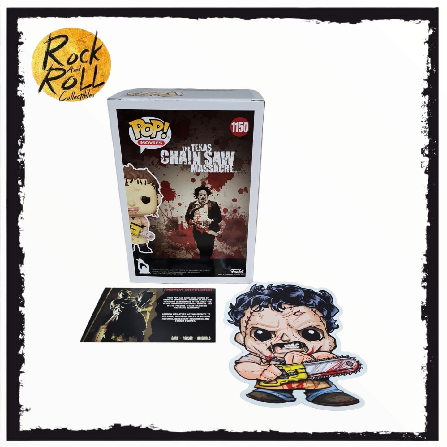 The Texas Chainsaw Massacre - Leatherface Funko Pop! #1150 Signed by Andrew Bryniarski w/Beckett COA