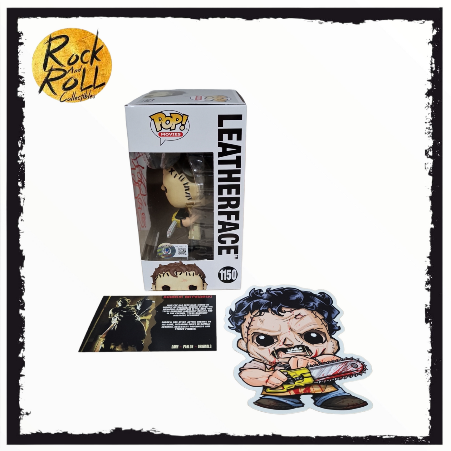 The Texas Chainsaw Massacre - Leatherface Funko Pop! #1150 Signed by Andrew Bryniarski w/Beckett COA