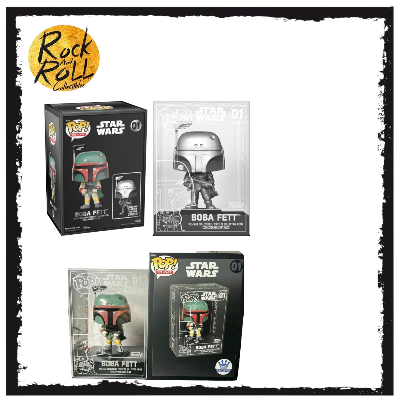 Funko outlets Pop! Die-Cast Boba Fett #01 Chase & Common