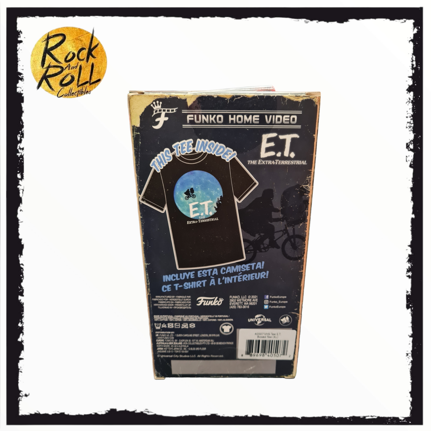 E.T. The Extra Terrestrial Funko! Tee Size XL. Funko Home Video Box.