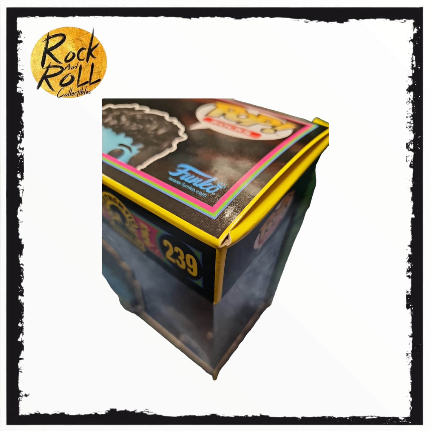 Box Damage - Jimi Hendrix Blacklight Funko Pop! (Blue) #239 Funko Shop Exclusive