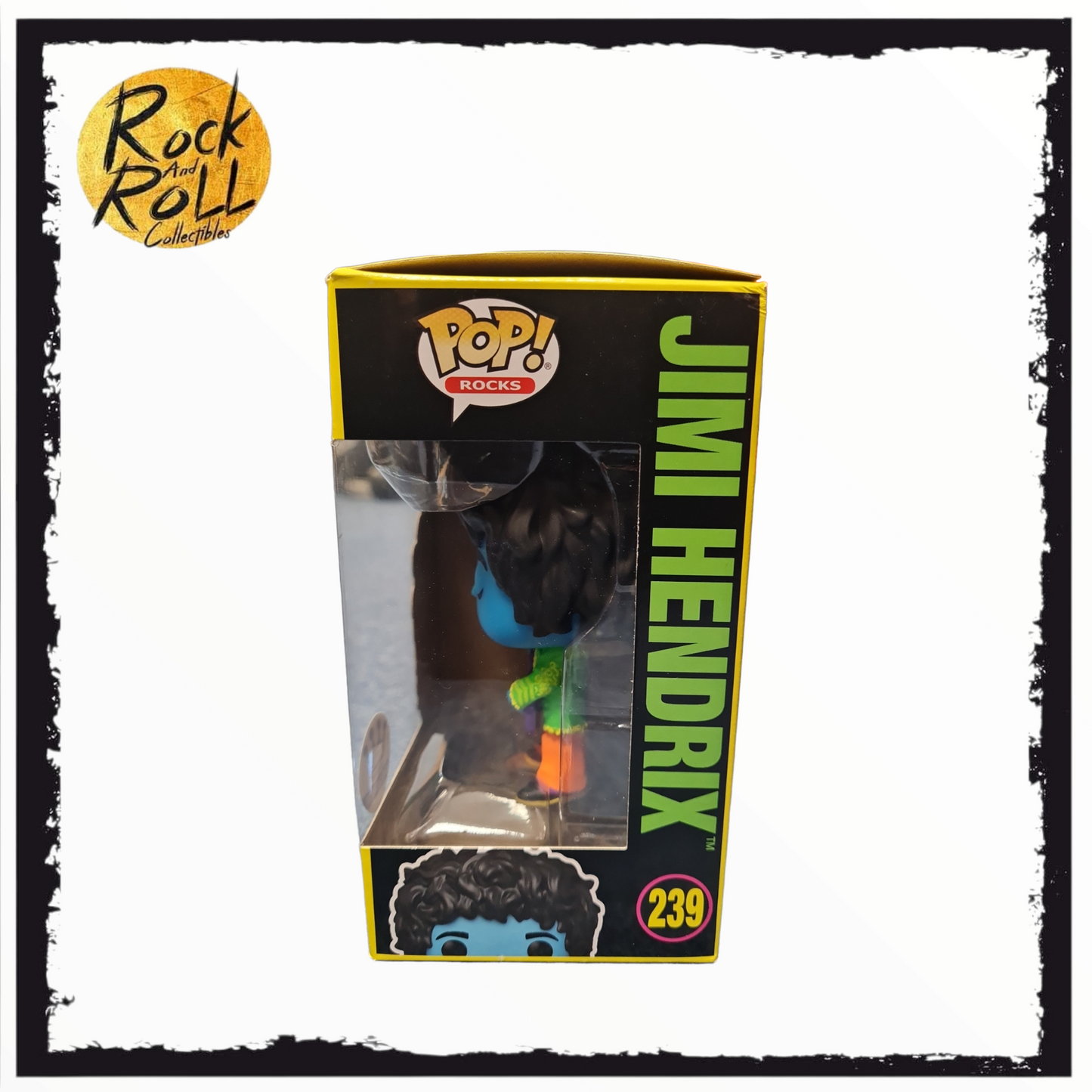 Box Damage - Jimi Hendrix Blacklight Funko Pop! (Blue) #239 Funko Shop Exclusive