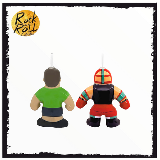 Hallmark WWE Decoupage Ornaments - John Cena & Rey Mysterio 2 Pack.