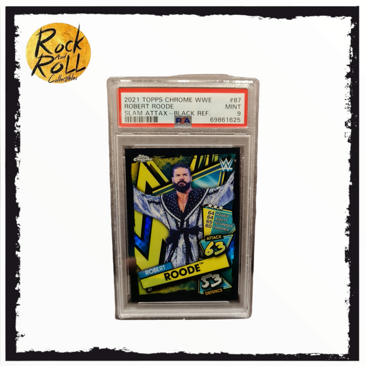 WWE Slam Attax - Robert Roode Black Refractor #87 LE 01/10 - PSA MINT 9
