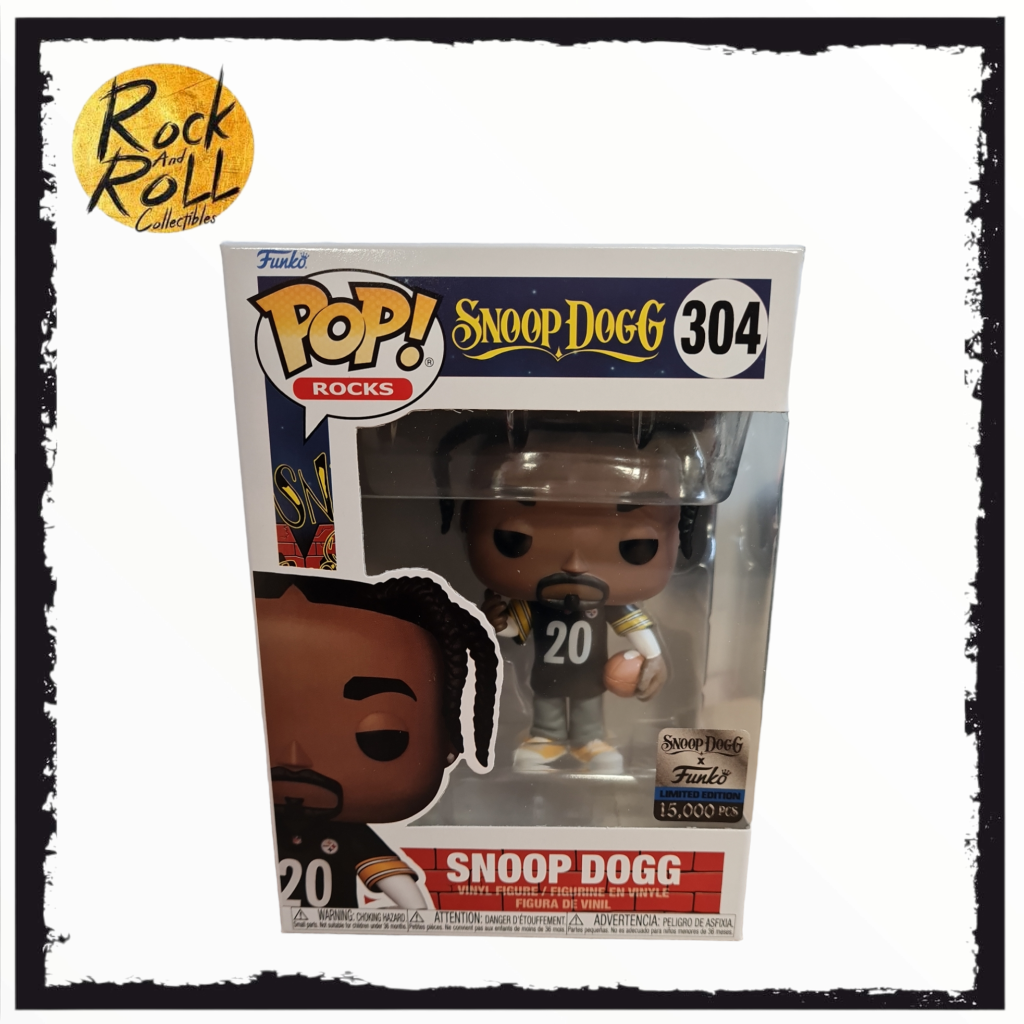 Funko Pop! Rocks Snoop Dogg (In Black Steelers Jersey) Snoop Dogg x Funko  Exclusive (LE 15,000) Figure #304 - US