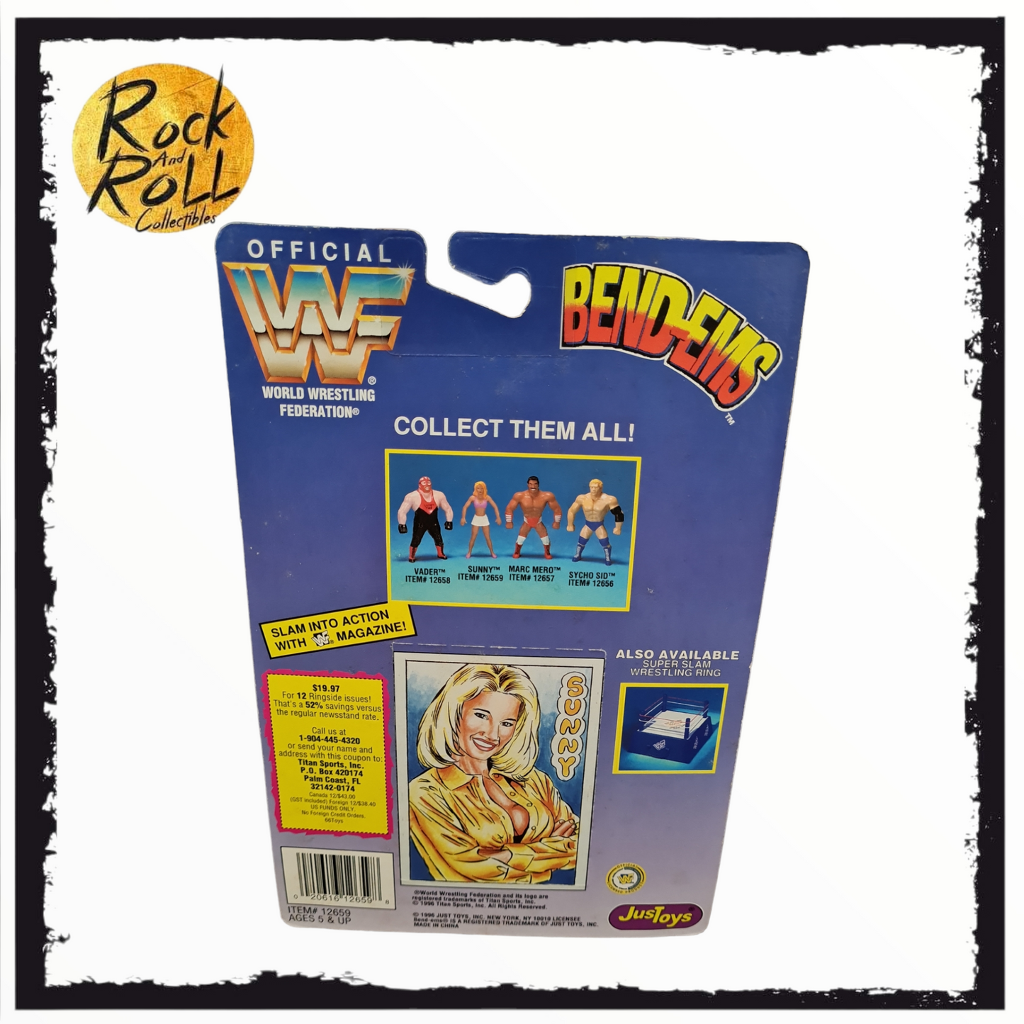 WWF JusToys Bend-Ems Series IV - Sunny (In Protective Case)