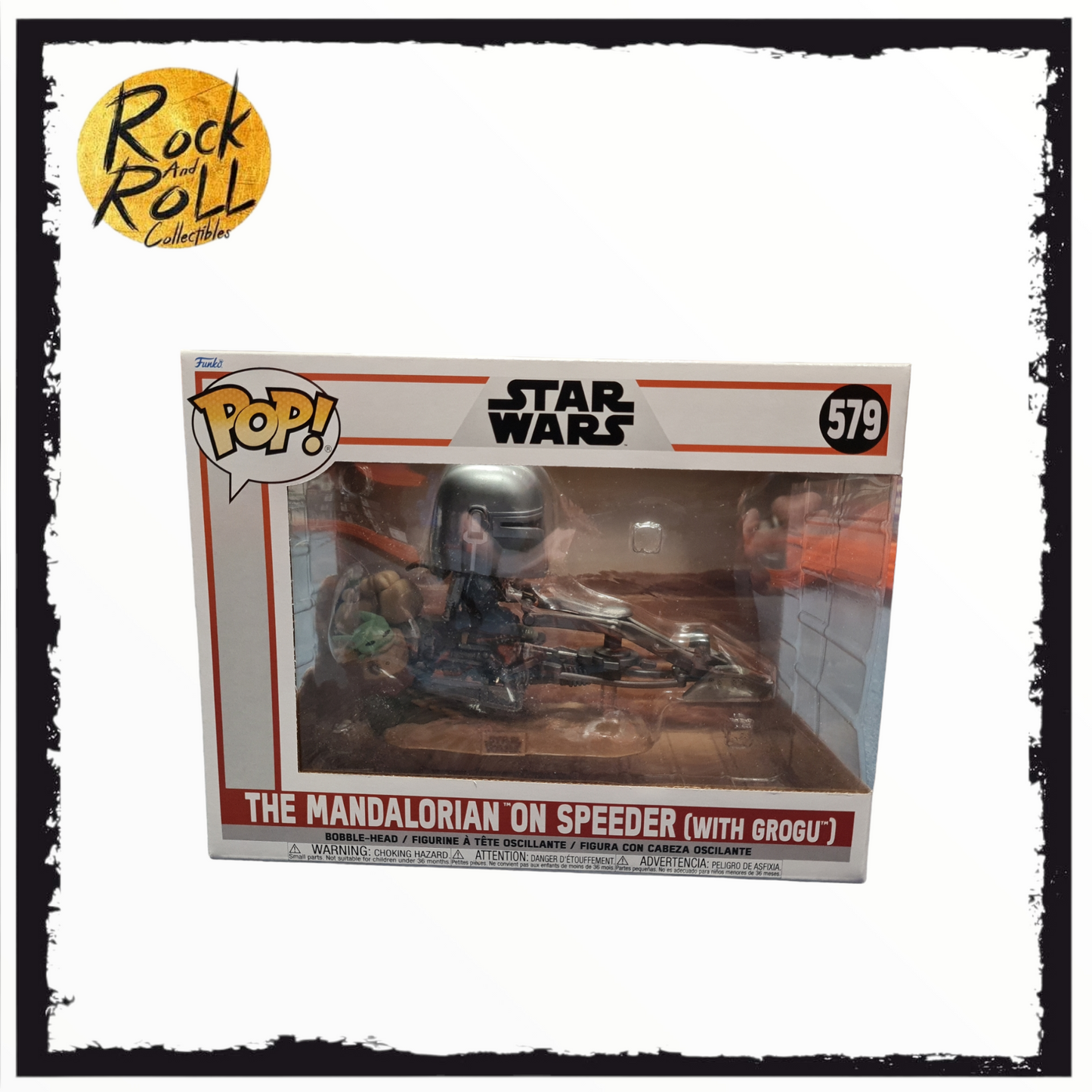 Star Wars - The Mandalorian On Speeder (w/Grogu) Funko Pop! #579