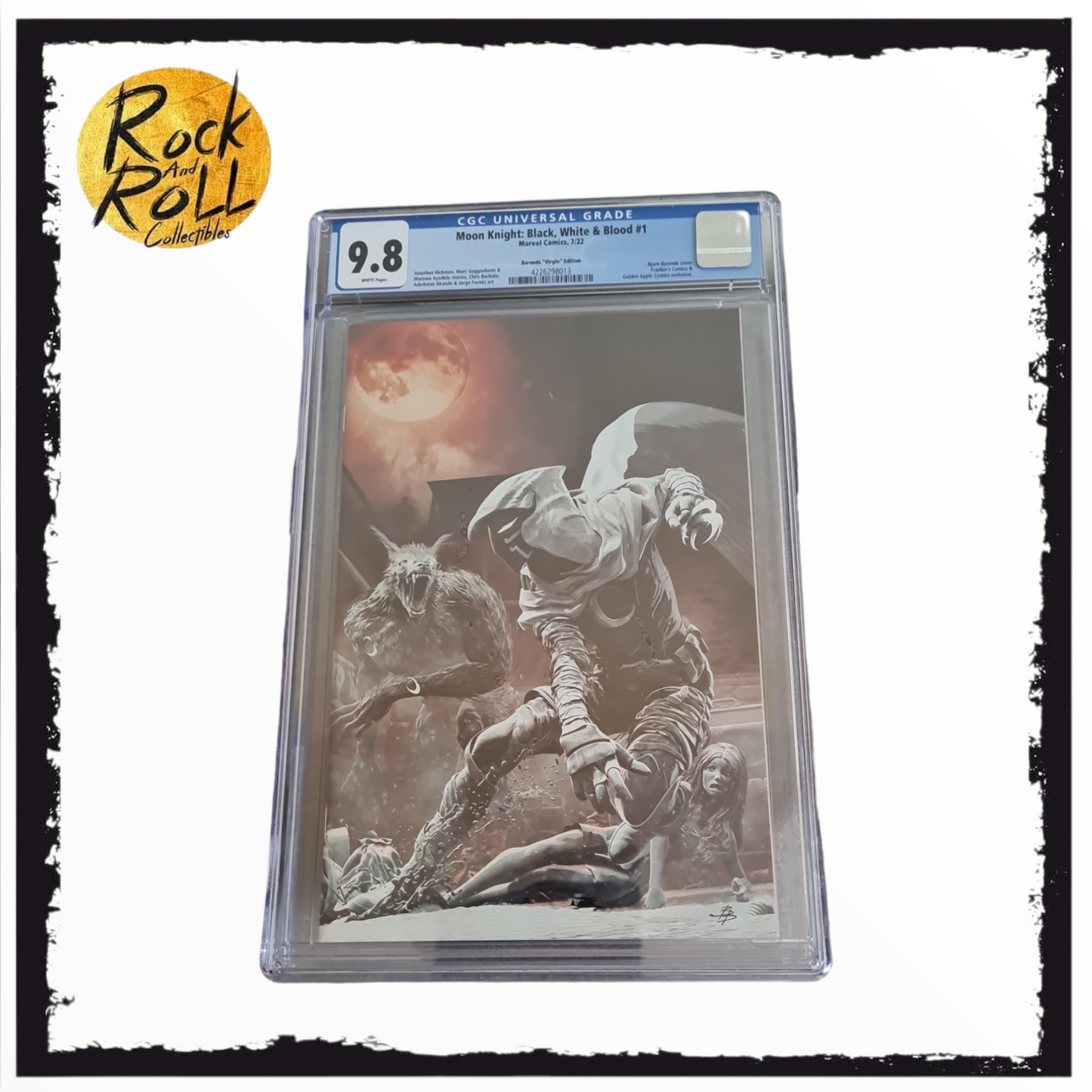 Marvel Comics 7/22 - Moon Knight: Black, White & Blood #1 Barends "Virgin" Edition - CGC 9.8