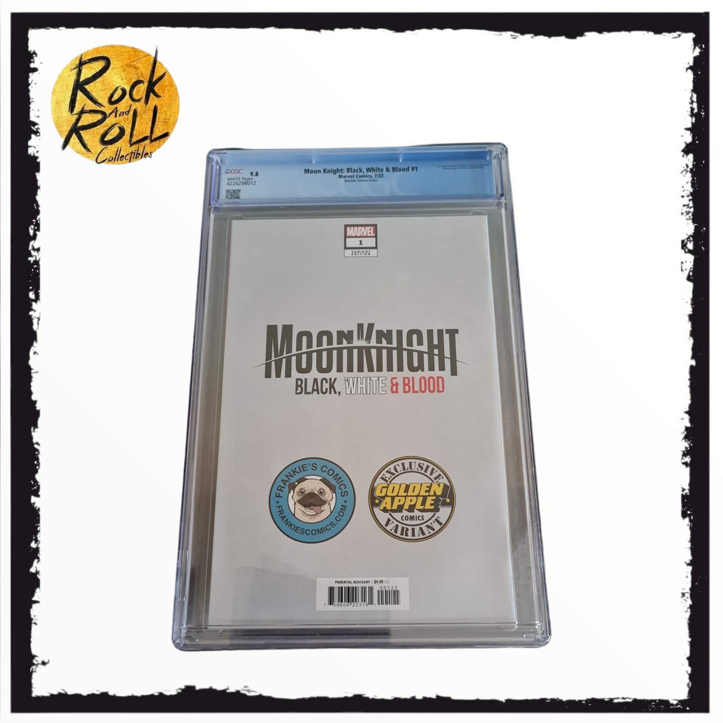 Marvel Comics 7/22 - Moon Knight: Black, White & Blood #1 Barends Variant Cover - CGC 9.8