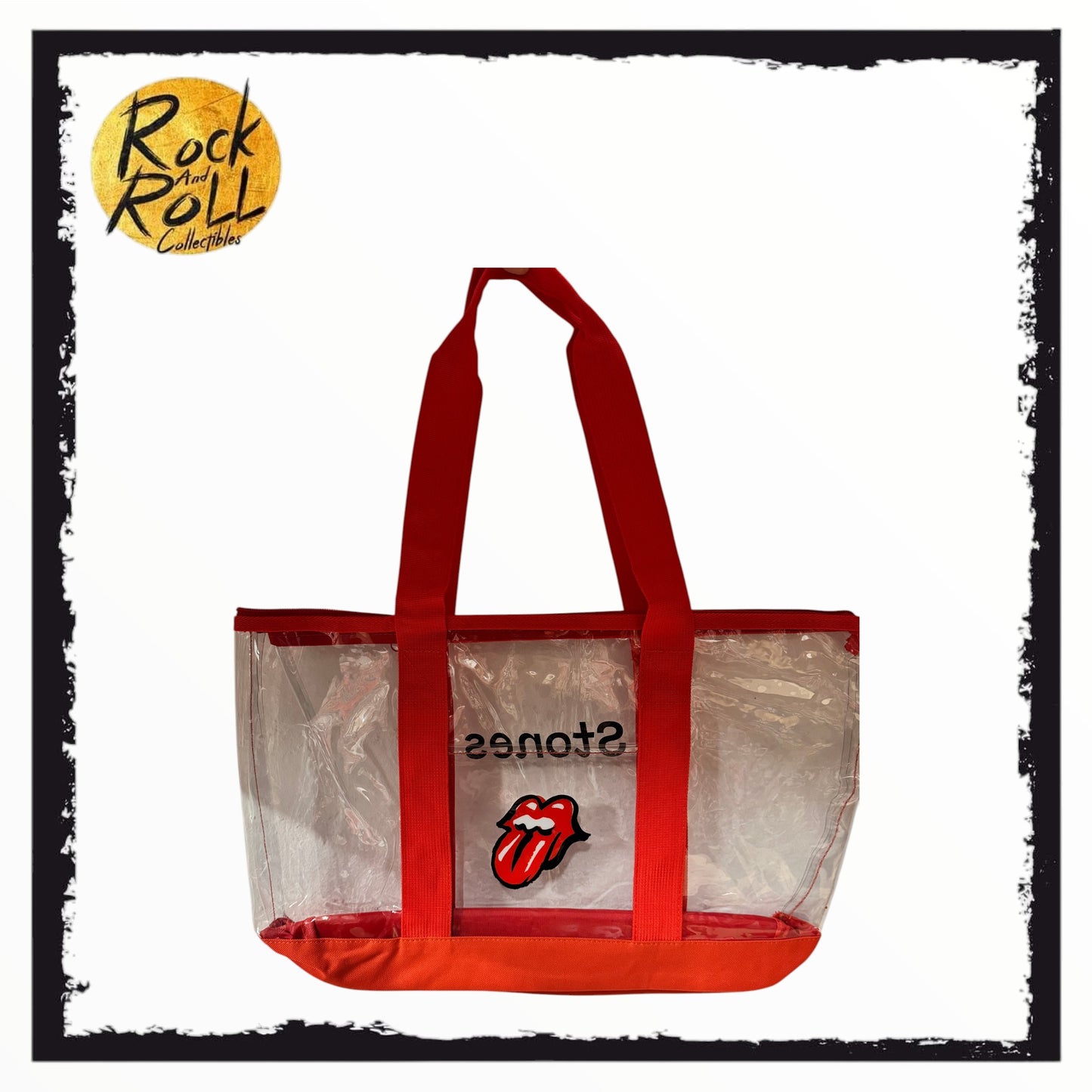 Rolling Stones Clear Tote Beach Bag