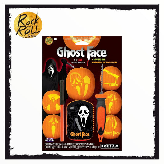 Fun World Officially Licensed Ghost Face Scream Halloween Pumpkin Carving Decorating Kit