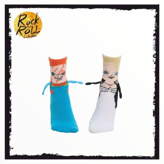 Chucky & Tiffany Magnetic Arms Mismatch Cozy Socks