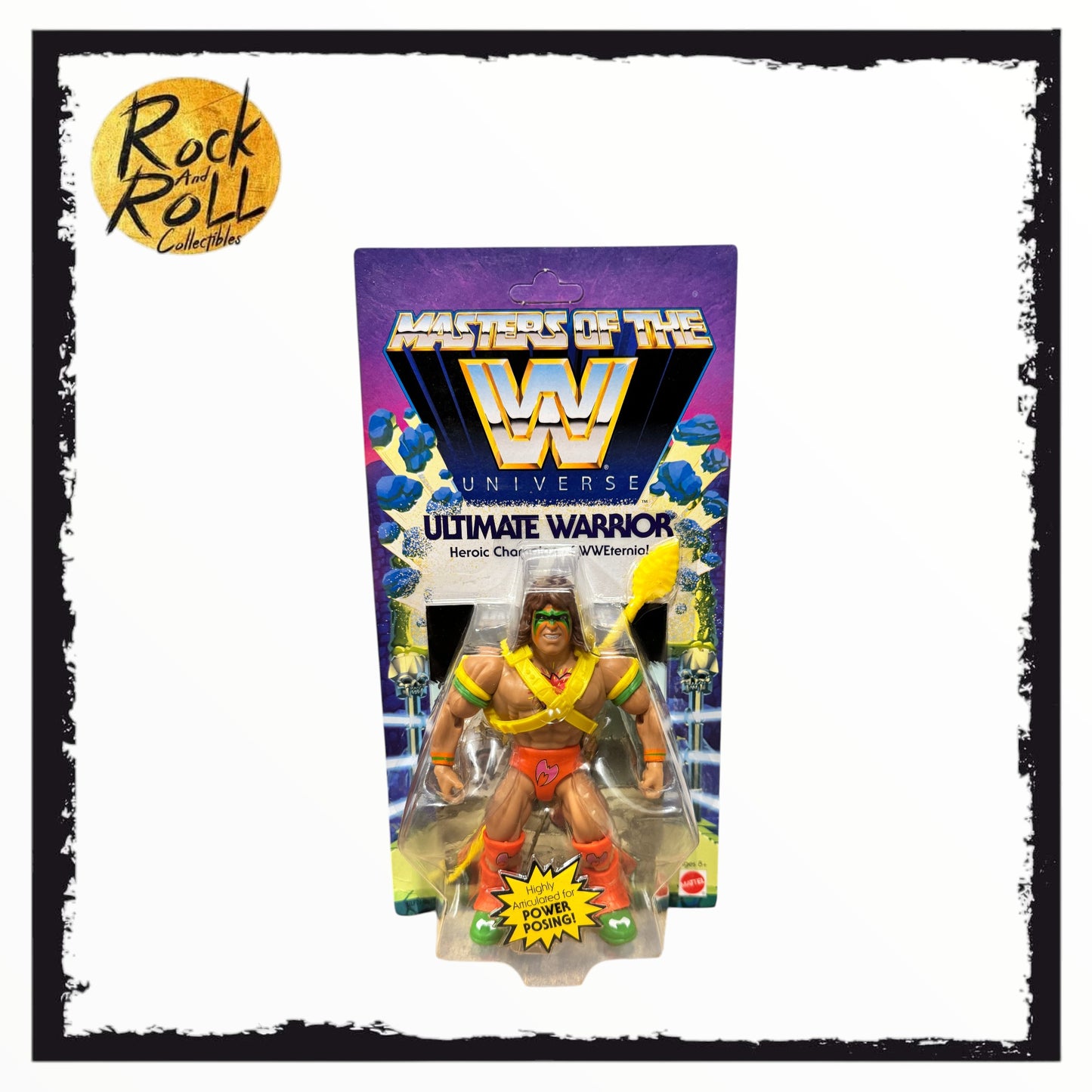 Not Mint Card - Masters of the WWE Universe - Ultimate Warrior
