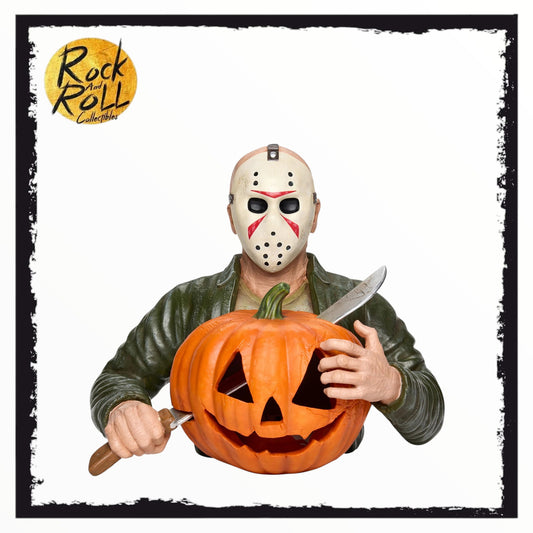 Spirit Halloween - Jason Voorhees Jack O'Lantern Light Up Statue
