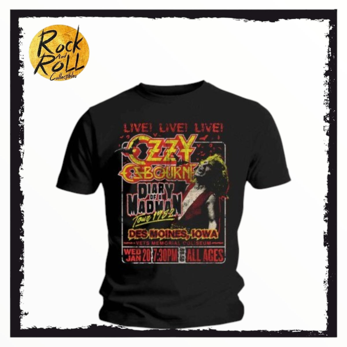 Ozzy Osbourne - Diary Of A Madman Tour T-Shirt Unisex