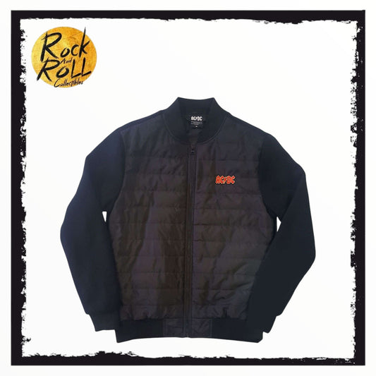AC/DC 'Logo' Quilted Black Jacket Mens