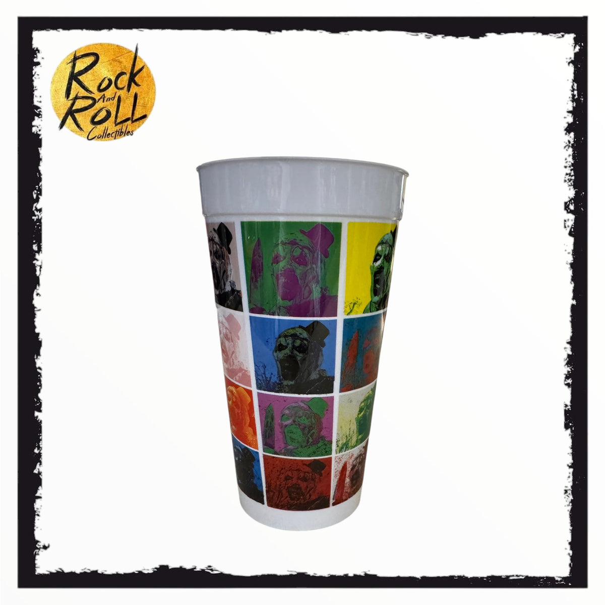 Spirit Halloween - Terrifier Art the Clown Collage Reusable Plastic Souvenir Cup 22oz