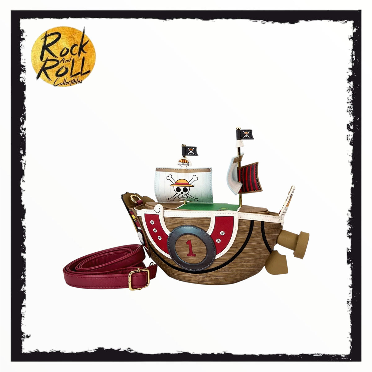 Loungefly One Piece Thousand Sunny Ship Figural Crossbody Bag US Import