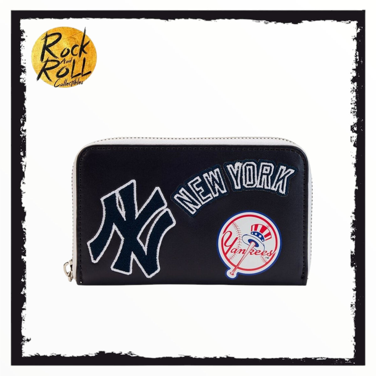 Loungefly MLB New York Yankees Patches Zip Around Wallet US Import