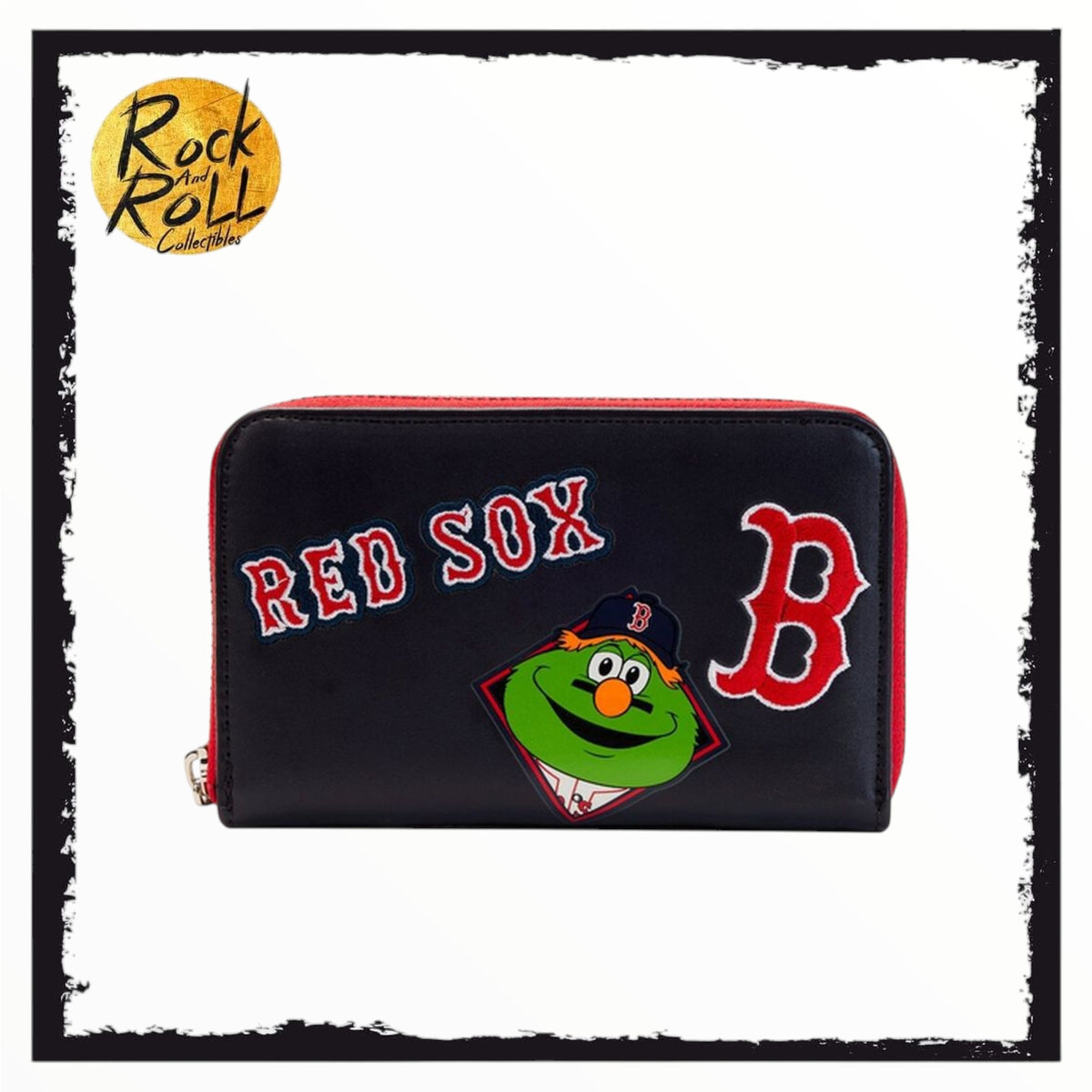 Loungefly MLB Boston Red Sox Patches Zip Around Wallet US Import