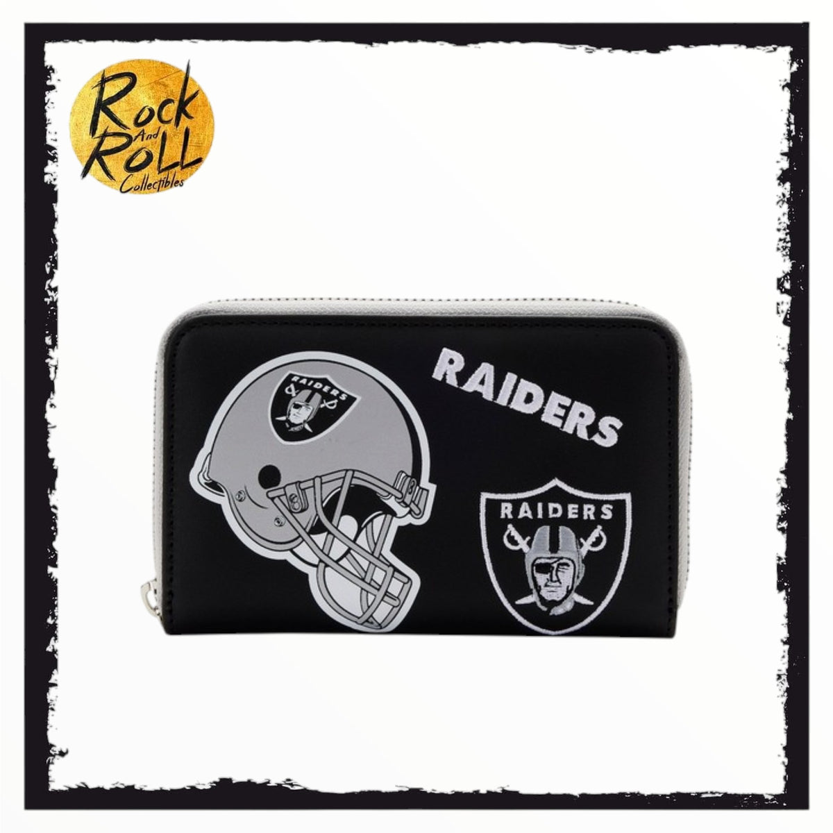 Loungefly NFL Las Vegas Raiders Patches Zip Around Wallet US Import