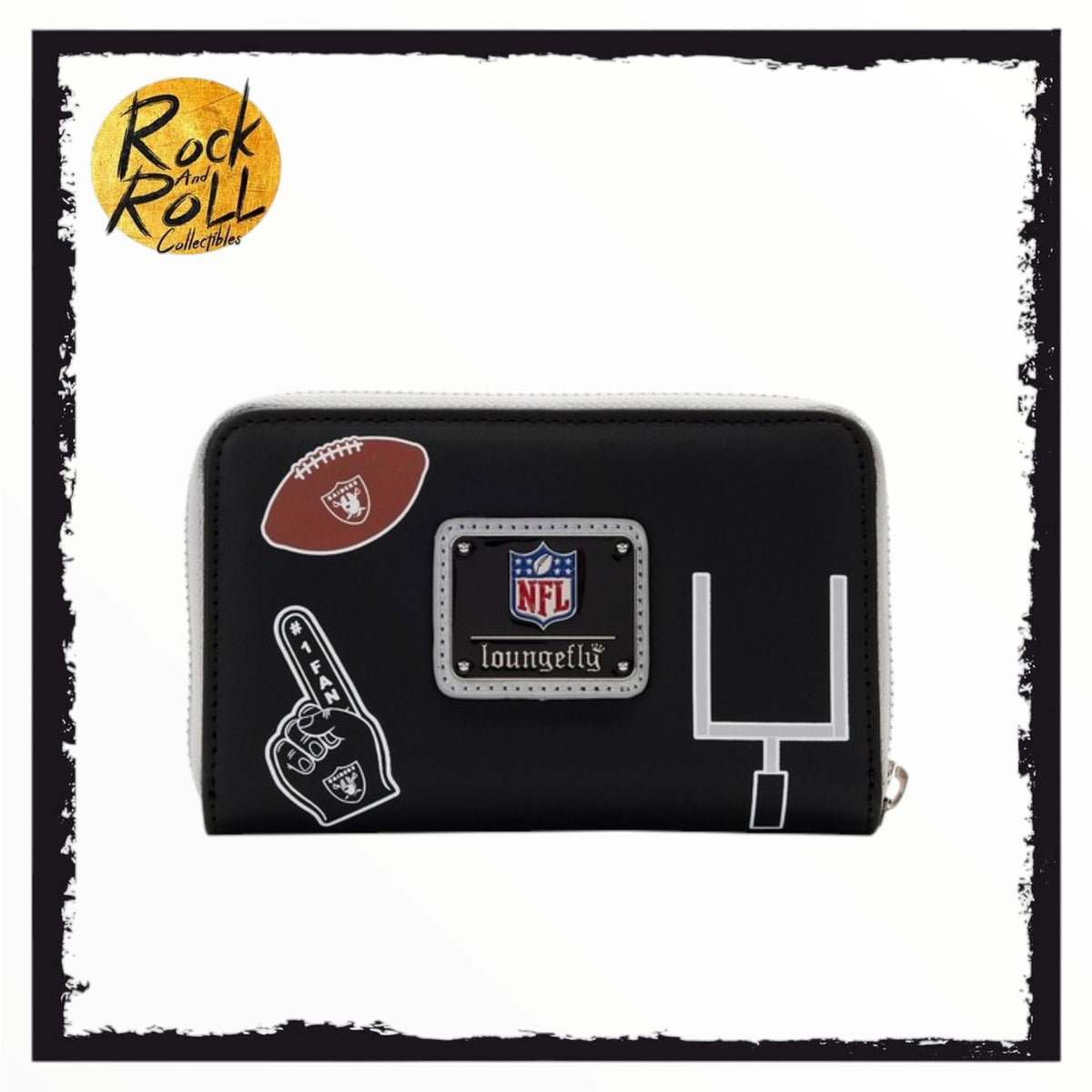 Loungefly NFL Las Vegas Raiders Patches Zip Around Wallet US Import