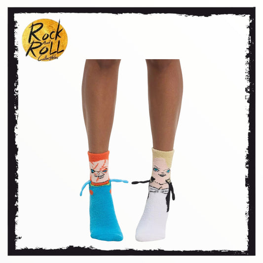 Chucky & Tiffany Magnetic Arms Mismatch Cozy Socks