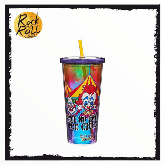 Spirit Halloween - Killer Klowns From Outer Space 20oz Cup with Straw "In Space No One Can Eat Ice Cream"