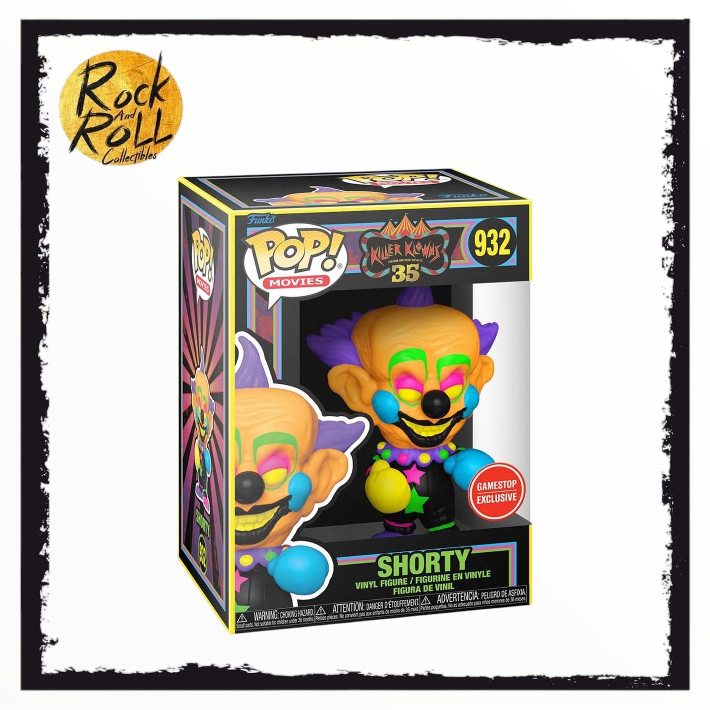 Killer Klowns From Outer-Space - Shorty (Blacklight) Funko Pop! #932 Gamestop Exclusive