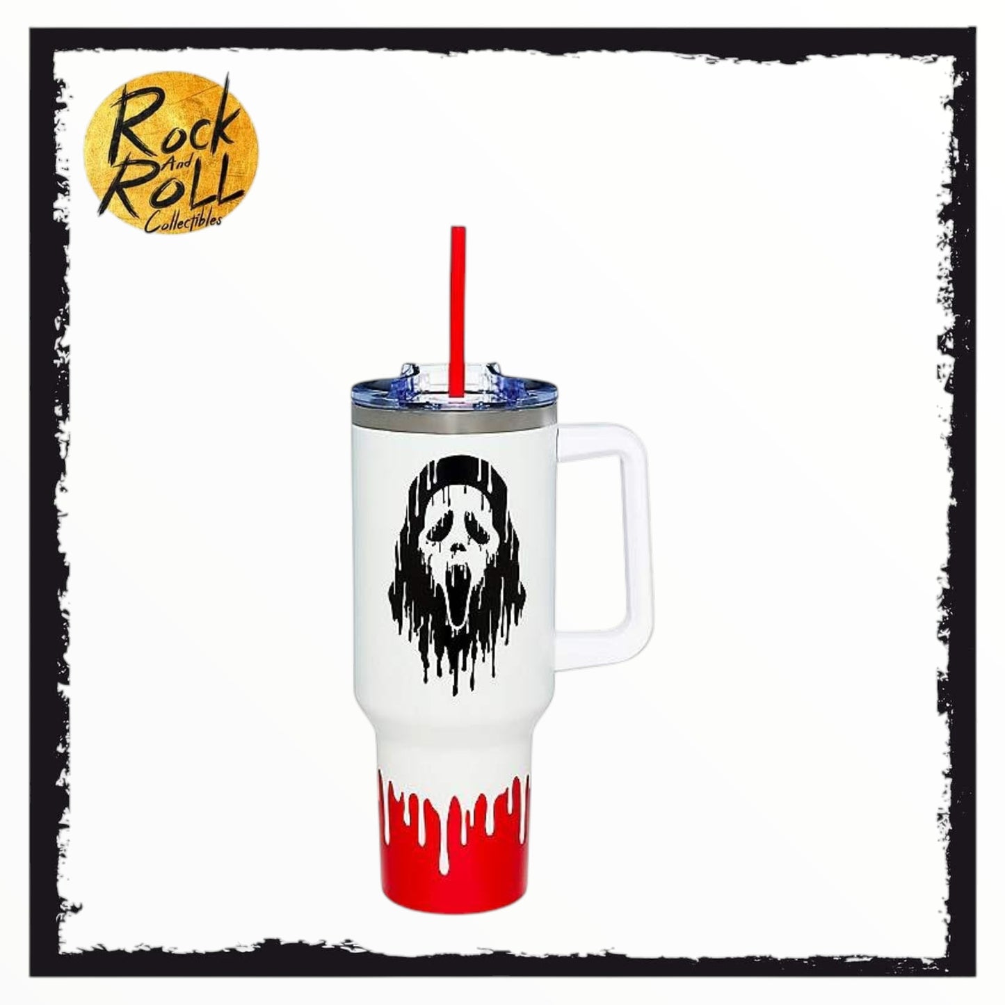 Ghost Face - Stay Scary 40oz Tumbler w/Straw (Scuffs On Tumbler) - US Import