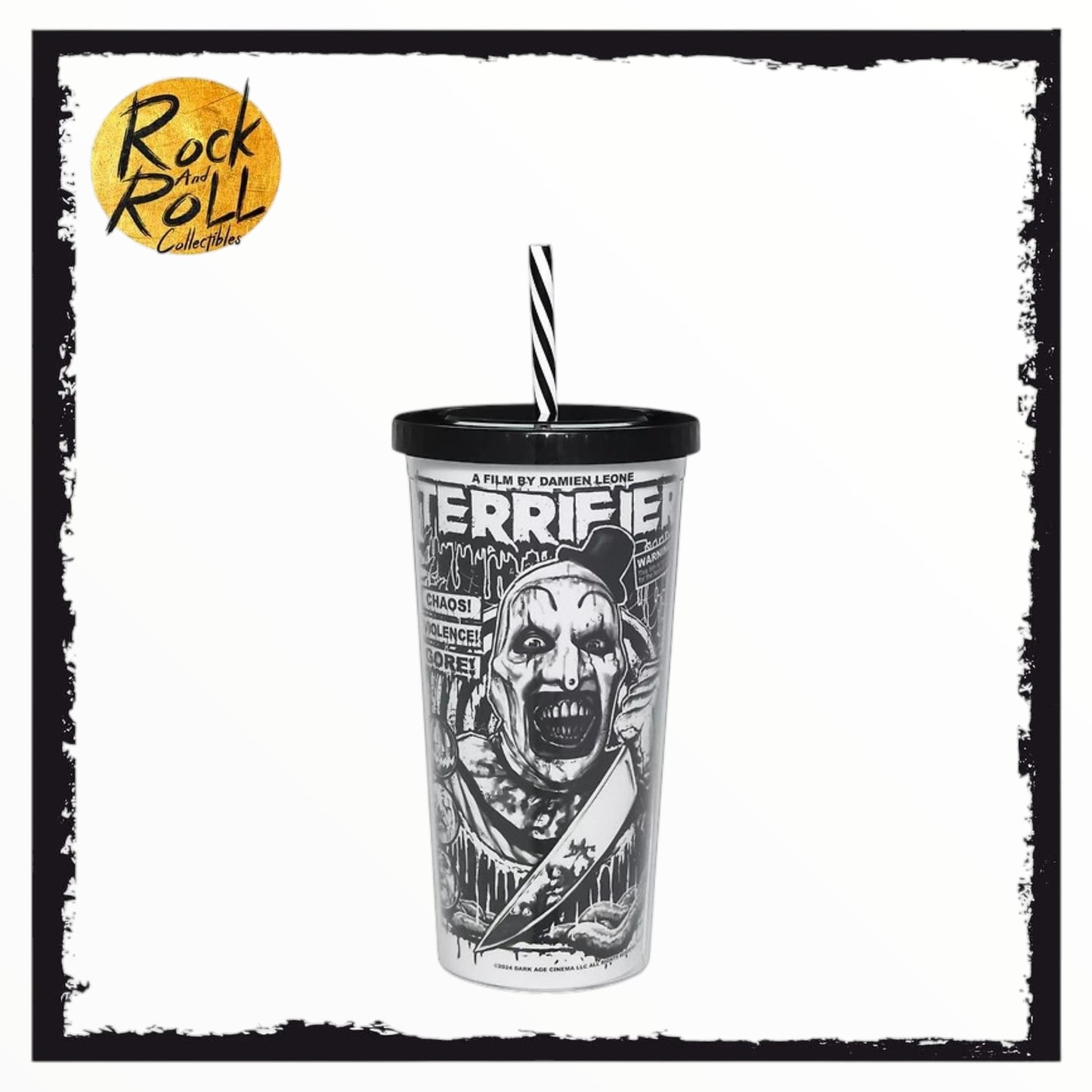 Terrifier - Art the Clown "Chaos! Violence! Gore!" 16oz Tallboy Cup - US Import