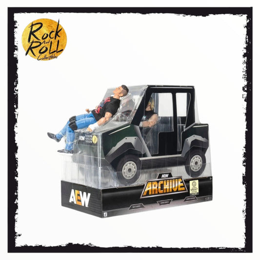 AEW Archive "Golf Cart" Kenny Omega, Matt Hardy & Sammy Guevara Jazwares Vault Edition 1 of 3000 Figure Set
