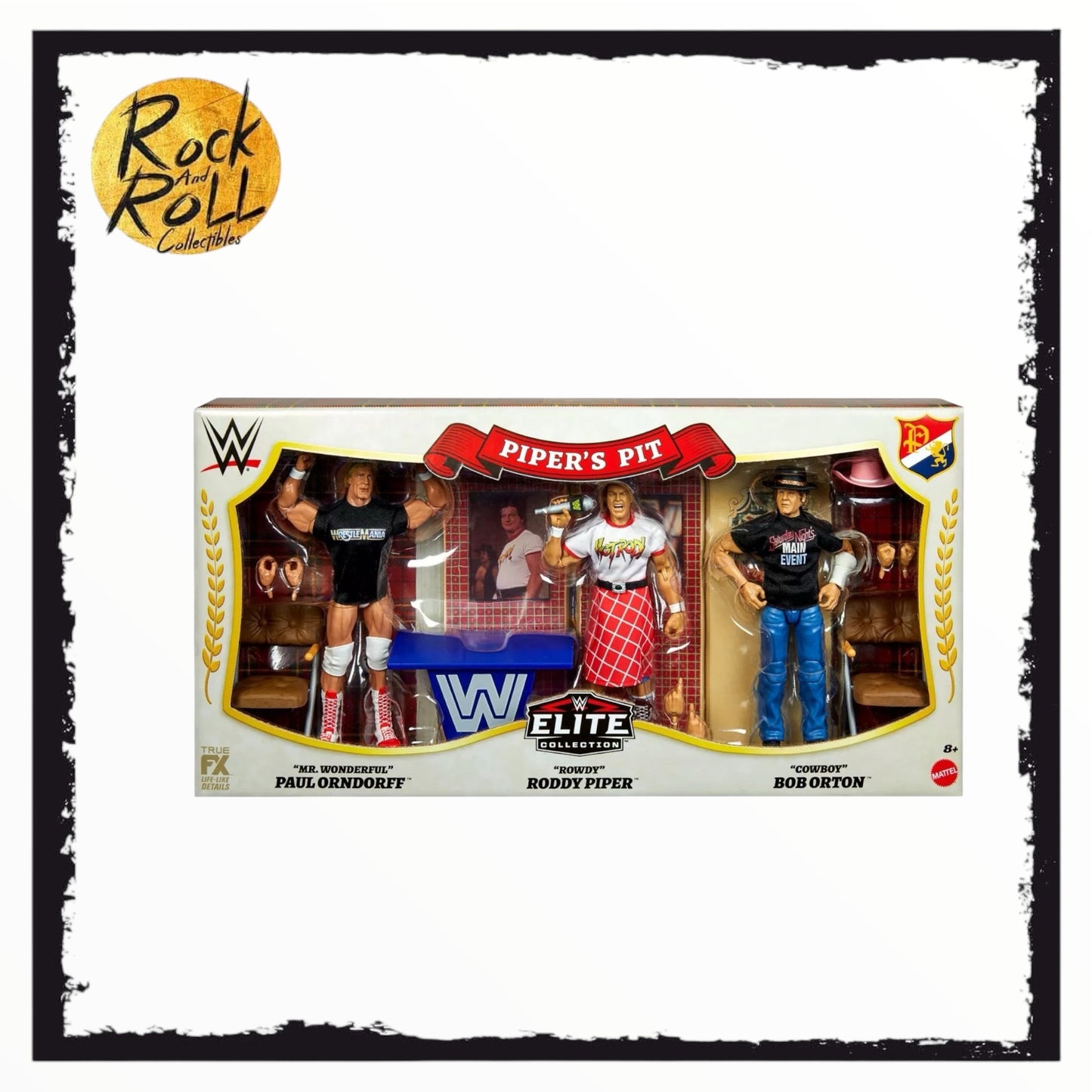 WWE Elite Collection Piper's Pit Interview Action Figure Set 3pk US Import