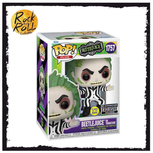 Box Damage - Beetlejuice - Beetlejuice on Tombstone (GITD) Funko Pop! Plus #1757 Entertainment Earth Exclusive