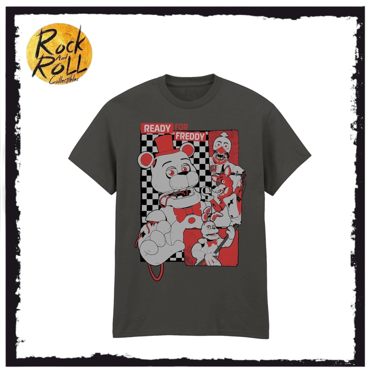 Five Nights at Freddy’s Collage T-Shirt (Light Grey)