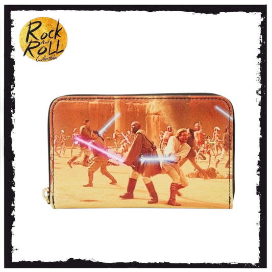 Loungefly Star Wars Episode Two Attack of the Clones Scene Zip Around Wallet