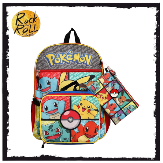 Pokemon Starter Characters 4-Piece Backpack Set