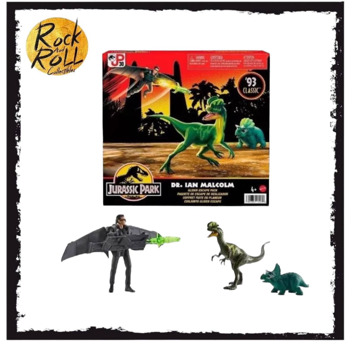 Jurassic Park - Dr. Ian Malcolm action figure w/ Glider Escape Pack