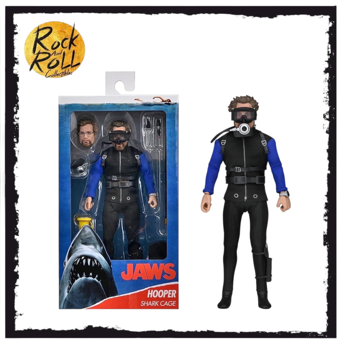 NECA - JAWS Matt Hooper (Shark Cage) 8” Clothed Action Figure