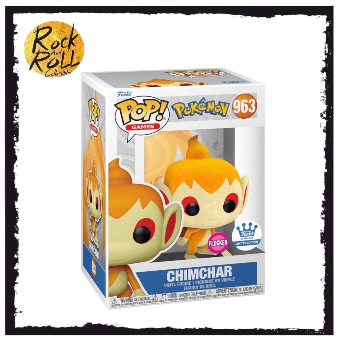 Pokemon - Chimchar (Flocked) Funko Pop! #963 Funko Exclusive Limited Edition