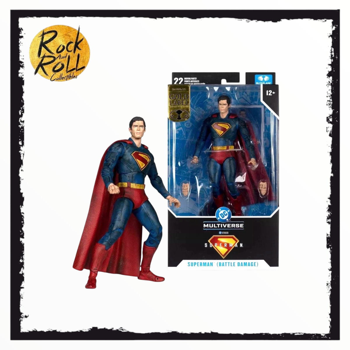 Multiverse Superman Battle Damage 7"Action Figure