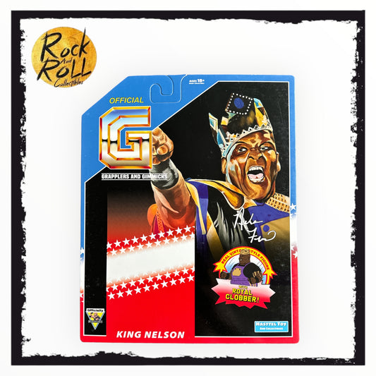 Grapplers & Gimmicks King Nelson Backing Card & Bubble Only (No Figure)